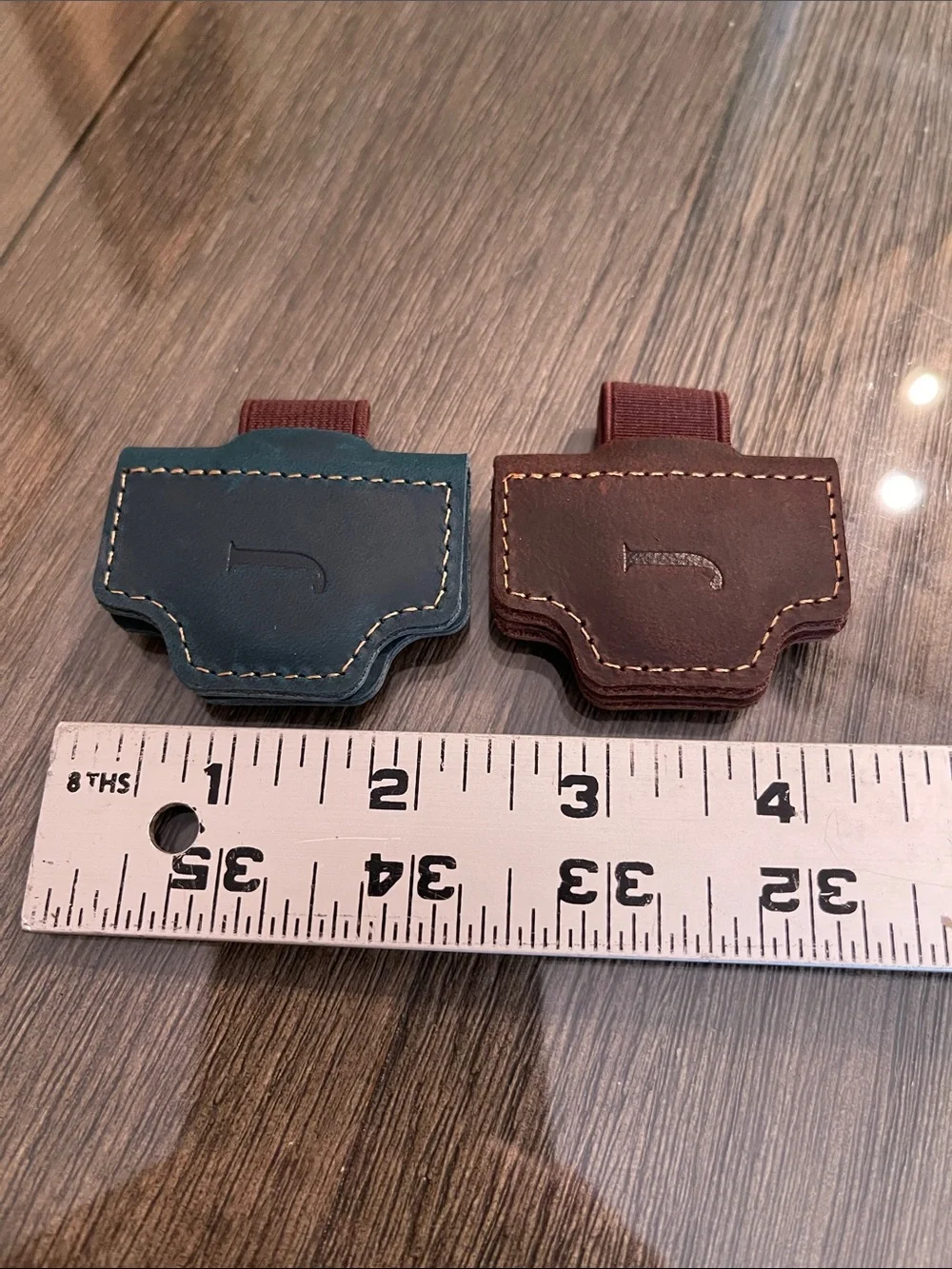 2 Bygonemark, Magnetic Leather Bookmark with Pen Holder Monogrammed “J”